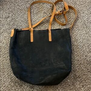 Able Black and Tan Shoulder Bag